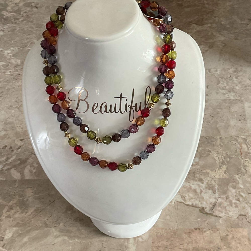 Multicolor Beaded Necklace by Eva Graham